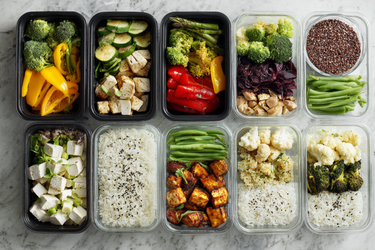 Gefüllte mealprep container