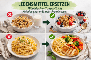 Lebensmittel ersetzen: Mit einfachen Tausch-Tricks Kalorien sparen und mehr Protein essen